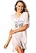 Oryer Womens Letters Print Baggy Swimwear Bikini Cover up Beach Dress T-Shirt