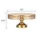 Amalfi Decor Cake Stand, Large Round Metal Pedestal Holder, Gold, 14 Inches