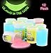 Kicko Glow in The Dark Slime - 12 Pack Assorted Neon Colors - Green, Blue, Orange and Yellow for Kids, Goody Bag Filler, Birthday Gifts Non-Toxic