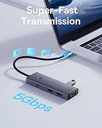 Docking Station Dual Monitor, Baseus 7 in 1 USB C