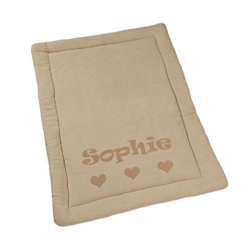 Dog Nap Mat With Design (Large) - Hearts, Bones, Paws