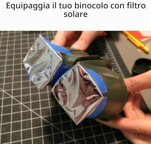 Filtro Solare per Telescopio, Binocolo e Fotocamera | Pellicola Solare DIY da Ritagliare per Eclissi e Foto del Sole | OD 5.6 | Testato ISO 12312-2 | 150 x 150 mm