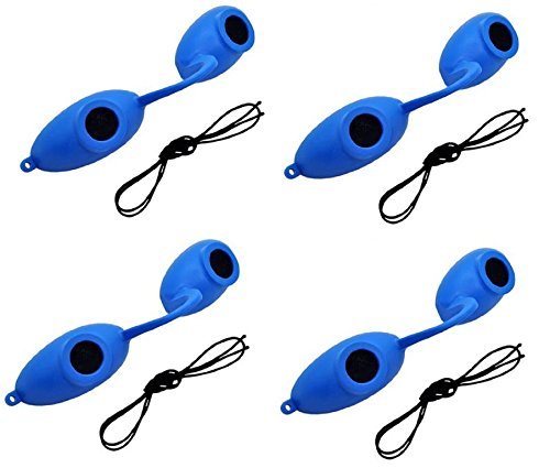 EVO FLEX Sunnies Flexible Tanning Bed Goggles Eye Protection UV Glasses 4 Pack (Blue) by Super Sunnies