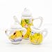 Odoria 1/12 Miniature Porcelain Tea Set 8Pcs Dollhouse Decoration Accessories, Yellow