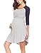 Ekouaer Maternity Dress Navy Blue