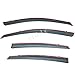 PLDDE 4pcs Smoke Tint With Chrome Trim Outside Mount Tape On/Clip On Style PVC Sun Rain Guard Window Visors Compatible with 2013-2018 Altima 4-Door Sedan
