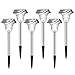 Ohuhu Stainless Steel Solar Garden Lights / Path Lights, Landscape Solar Light for Outdoor Path Patio Yard Deck Driveway and Garden, 6-pack