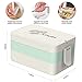 Bento Lunch Box for Kids & Adults with Spoon-Fork Meal Prep Containers Box Microwave-Safe Food Storage Salad Container Box BPA-Free Food Grade Wheat Fibers for Lunch Sandwich Snack Packing Box
