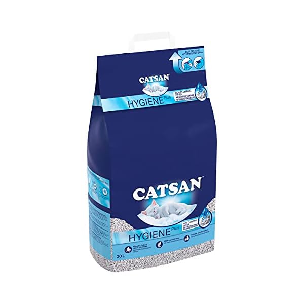 Catsan-Hygiene-Plus-Cat-Litter-with-White-Hygiene-Granules-To-Prevent-Odours-20-L Catsan Hygiene Cat Litter 20L