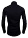 TAM WARE Mens Casual Slim Fit Inner Striped Longsleeve Shirt TW048S-BLACK-US M
