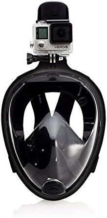 Full Face Snorkel By Ocean Raptor: A Panoramic Snorkelling Mask With 180° View, Anti-Fog And Anti-Leak Design With A Camera Mount And Compatible Tight Straps For A Secure Lock (large)