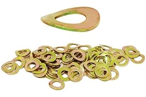 BEL-METRIC (75pcs) BelMetric M8 Metric Wave Spring Steel Washer - DIN 137B, 15mm Outer Diameter Shiny Yellow Zinc WW8BYLW