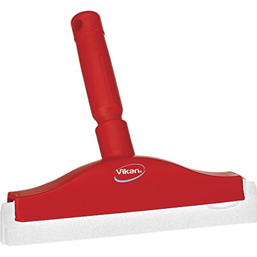 Vikan 77514 Foam Rubber Polypropylene Frame Bench Fixed Head Squeegee, 10", Red โ image 1