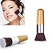Angeltyr Makeup Brushes Set - Premium Synthetic Kabuki Cosmetics Foundation Blending Blush Eye Shadow Powder Brush Makeup Brush Kit and Brush Egg (11+1pcs,Brown&Silver)
