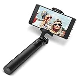 Bluetooth Selfie Stick, BlitzWolf Built-in Remote Pocket-Size 270 Degree Rotation Wireless Extendable Monopod Shutter Self-Portrait Adjustable Phone Holder iOS and Android(Black)