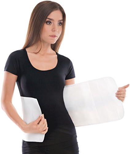 TOROS-GROUP Elastic 9" Abdominal Binder / Postpartum &amp; Post Operative Belly Wrap - Large, Waist/Belly 36" - 39½" White