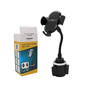 Phone Car Holder Cup Holder – Adjustable Car Cupholder for Mobile Phone Android Galaxy, s9, s10, Note, iPhone 6, 7, 8…