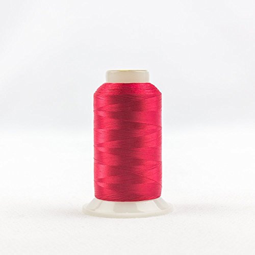WonderFil InvisaFil Specialty Thread, 2-Ply Cottonized Soft Polyester, Silk-Like Thread for Fine Sewing, 100wt - Christmas Red, 2500m