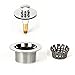 PF WaterWorks Lift Lock (Push Pull) Bathtub/Bath Tub Drain Assembly with Gasket - Coarse Thread 11.5 Threads Per Inch - Free Hair Catcher/Strainer to Eliminate Clogs;Chrome; PF0940-CH-LL-C