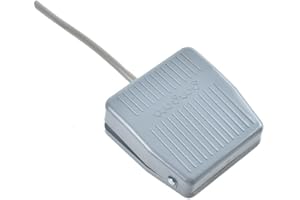 Amaezorx 1 Pcs TFS-201 Foot Pedal Switch - SPDT Electric Treadle Control with NO/NC & Latching Reset, 5-48V DC/24-250V AC 10A
