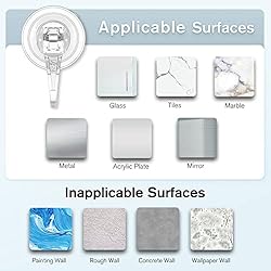 VIS'V Suction Cup Hooks, Small Clear Heavy Duty