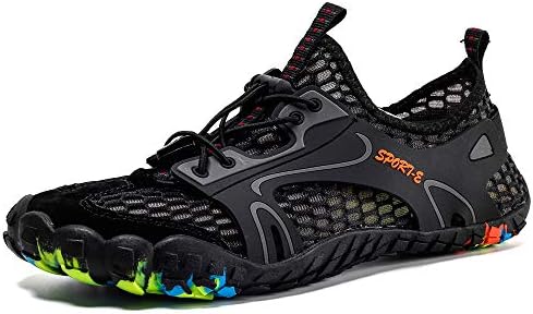 Water Shoes with Toe Cap Quick Dry Barefoot Sport Shoes Aqua Swim Shoes for Beach Boating Diving Surfing Walking Trainer
