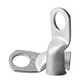 PONFY 10PCS Tinned Pure Copper Battery Lugs,1/0 AWG