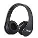 Fetta Wired On Ear Headphones with 3.5mm Audio Cable Wireless Stereo Bluetooth Headphones with Mic Protable Headsets for Smartphones,PC,Laptop,MP3 Player (Black)