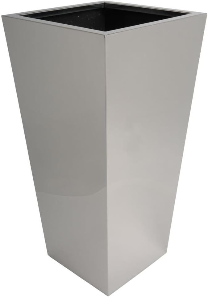 hydroflora 61415520 column planter Value Line Property Advanced 35 x 35 x 70 cm, V2A stainless steel, polished finish
