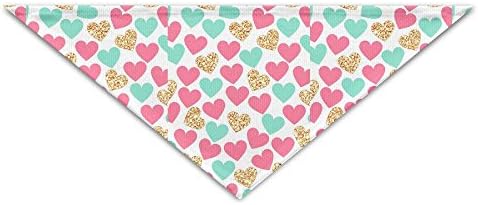 Dog Bibs Dog Saliva Towel Cotton Colorful Hearts Triangular Bandage Scarf Accessories For Small Puppy Dogs Pet Dog