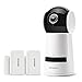 Zmodo 1080p HD Pan/Tilt/Zoom Wireless IP Security Camera System and Smart Hub with 2 Pack Door/Window Sensors, Night Vision, and Two Way Audio - Cloud Service Available