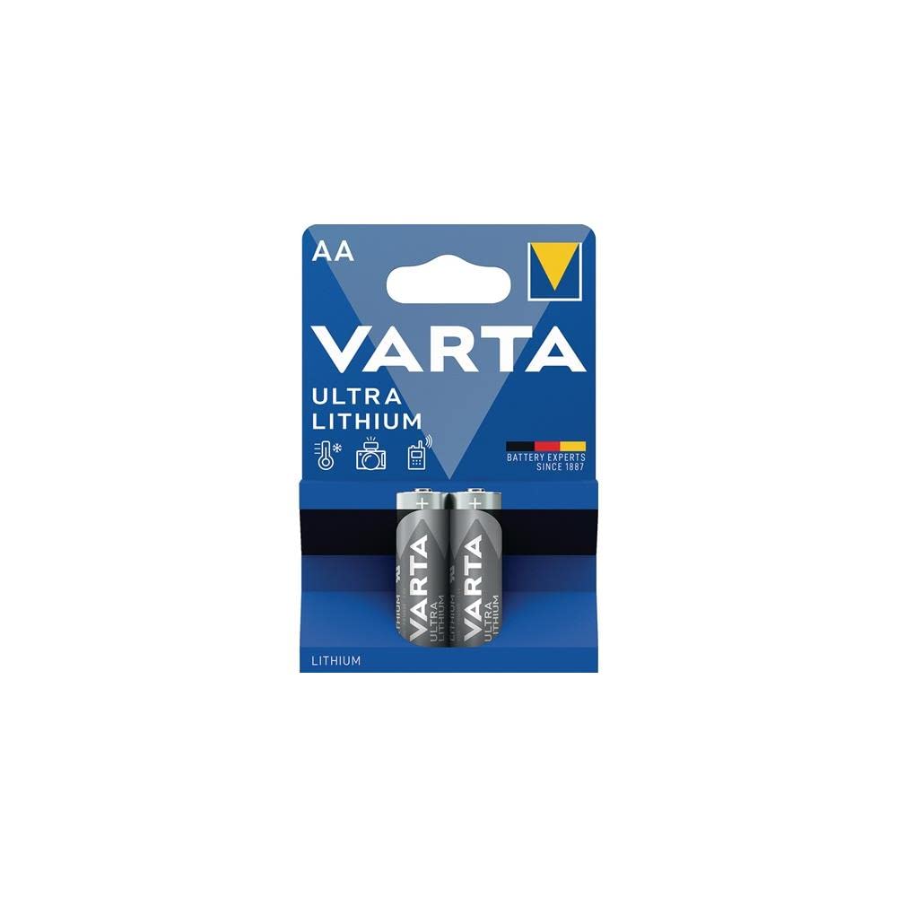 VARTA Lithium AA Mignon LR06 Batteries (2-pack) - ideal for digital cameras, toys, GPS devices, sporting and outdoor applications