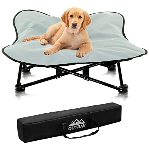 Portable Elevated Dog Bed Folding Pet Cot for Indoor, Outdoor