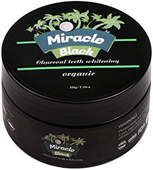 Miracle Black Teeth Whitening Activated Charcoal Powder Natural Coconut Charcoal