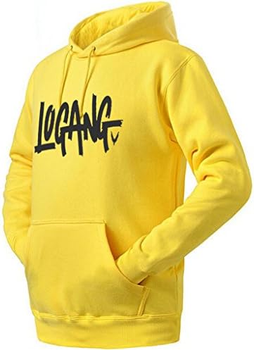 Unisex Logang Parrot Letter Print Hoodie (Yellow XX-Large)