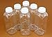16oz Clear Plastic PET Bottles w/White Tamper-evident Caps (6 pack) for Juice, Kombucha, Iced Tea, Smoothies & More