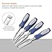 TACKLIFE 4Pcs Wood Chisel Set, Bevel Edged, Chrome Vanadium Wood Carving Tools with Honing Guide, Sharpening Stone, Storage Case, Steel Butt & Solid-gripping Handle for DIY Woodworking - HWC6A