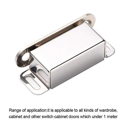 Mousike Magnetic Door Catch,25lb Stainless Steel Cabinet Door Magnets with Strong Magnetic for Kitchen Cupboard Wardrobe Closet Cabinet Door Drawer Latch(Pack of 4)
