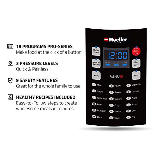 Pressure Cooker Instant Crock 10in1 Pot Pro Series 19 Program 6Q with