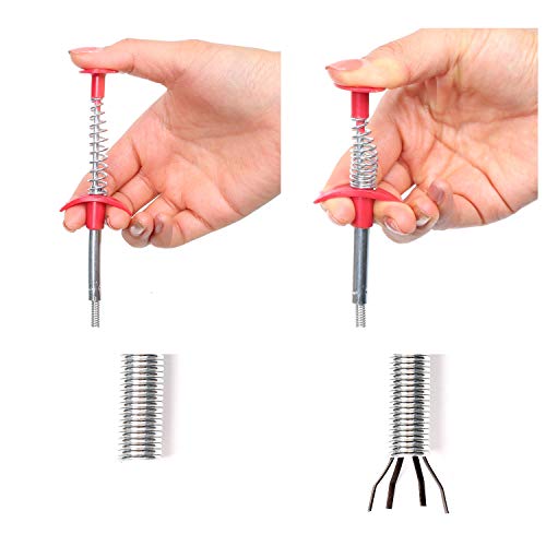 Drain Snake Hair Drain Clog Remover, Flexible Grabber Pickup Tool with