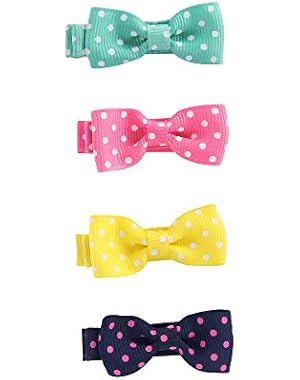 Baby Girls' 4 Pack Dot Bow Hair Clips