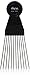 Diane Fan Pick, Black, 1 comb, Stainless steel, steel teeth, stainless, rounded tips, hair brush, hair pick, pik, long hair, won’t hurt your scalp, won’t pull on your hair