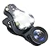 Hovinso Phone Camera Lens,15X Macro Lens Wide Angle Lens for iPhone Samsung,Most Smartphones Black