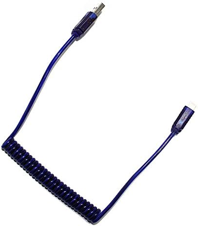 Led Spring USB Cable, Sync and Charge Cable Connectors for Android [12 Month Warranty] (Purple)