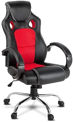 Artiss Adjustable Racing Office Gaming Chair Executive Desk Chair With Casters Red Amazon Com Au Home