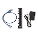 HDE 7-Port SuperSpeed USB 3.0 Hub with Individual On/Off Switches, 1.75ft USB Data Cable, and 5V 2A Power Adapter Included