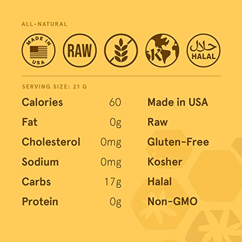 SB Organics Premium Honeycomb Jar - All Natural, Organic, Unfiltered, Raw Honeycomb - Made in USA from Wild Bees - Enjoy Delicious, Sweet, Pure Honey Directly from the Hive - 12 oz. Jar (2 Pack)