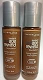 (Pack of 2) Maybelline Instant Age Rewind Foundation Caramel (Dark-2) Silver Color Cap.