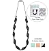 Goobie Baby Naomi Silicone Teething Necklace for Mom to Wear, Safe BPA Free Beads to Chew - Black