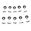 10-Pcs-6-in-1-Black-Rubber-Oval-Stop-Bead-Ring-Fishing-Bobber-Stopper